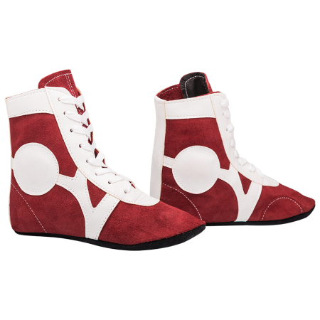 Купить Обувь для самбо RS001/2, замша, красный Rusco в Долинске 